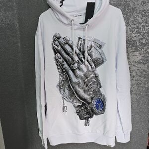 White Graphic Hoodie